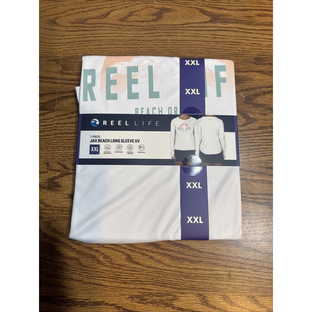 Reel Life Jax Women's Long Sleeve Jax Beach UV Protective Shirt,‎ White, XXL